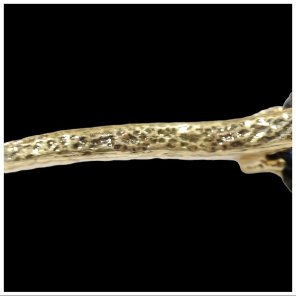 Handmade Druzy Metallic Textured Gold Bracelet - Picture 4 of 5